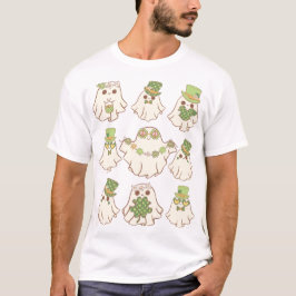 Boho spökIrish St. Patrick Halloween roligt spöken T Shirt