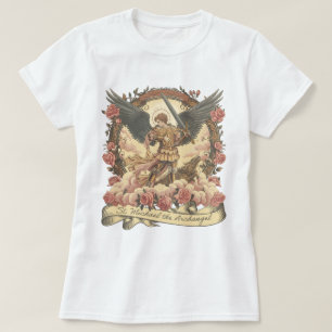 Boho St. Michael Archangel Traditional Catholic T Shirt