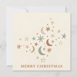Boho Star Cluster Christmas Julkort