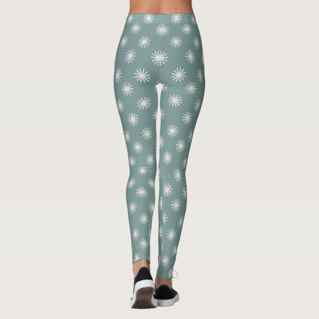 Boho Starburst Mönster Leggings (Baksida)