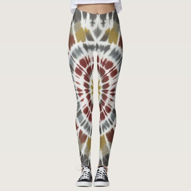 Boho Starburst Tie Dye Leggings (Framsida)