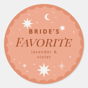 Boho stars favoritsmak bröllopsdekal runt klistermärke