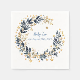 Boho Stars Greenery Baby Shower  Pappersservett