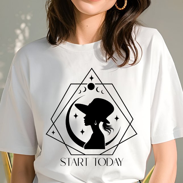 Boho Starta Idag Geometrisk Kvinna Inspirerande T Shirt (Skapare uppladdad)
