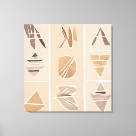 Boho Sten alphabet Botanical art stil Modern Canvastryck