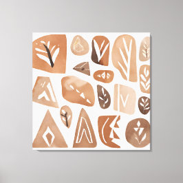 Boho Sten Löv, botaniska konsten stil Simple Moder Canvastryck