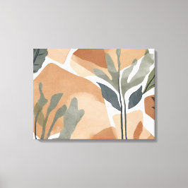 Boho Sten Löv, botaniska konsten stil Simple Moder Canvastryck