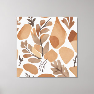 Boho Sten Löv, botaniska konsten stil Simple Moder Canvastryck