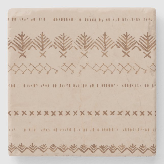 Boho-stensens geometriska gräns mönster underlägg (Framsidan)