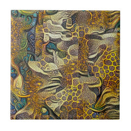 Boho Stil Abstrakt keramisk panel Kakelplatta