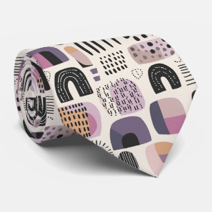 Boho Stil Abstrakt Lila Neck Tie Slips