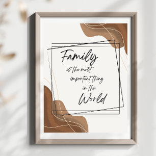 Boho Stil Art-familjen är det viktigaste Sak Poster