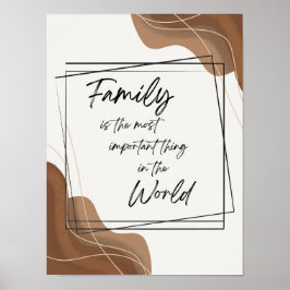 Boho Stil Art-familjen är det viktigaste Sak Poster