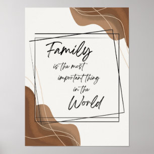 Boho Stil Art-familjen är det viktigaste Sak Poster