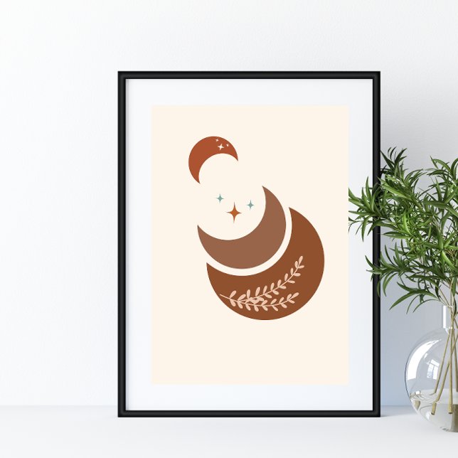 Boho Stil Bohemian Minimalist Art Design Fototryck (Skapare uppladdad)