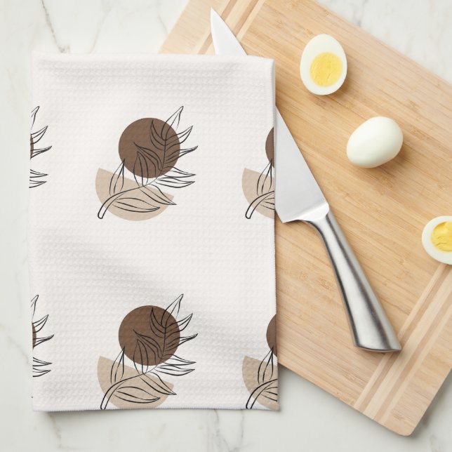 Boho Stil Bohemian Minimalist Art Kitchen Towel Kökshandduk (Vikt i Fjärdedel)