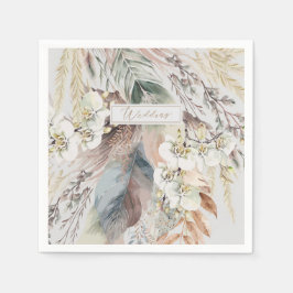 Boho Stil Bröllop Pappersservett