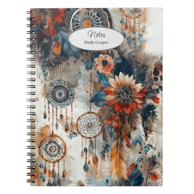 Boho stil-design med drömmare anteckningsbok (Framsidan)