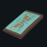 Boho Stil Dragonfly Art Teal Personlig<br><div class="desc">Wall för Snyggt personlig med mönstrad drakonst på tealbakgrunden (färg kan anpassas)</div>