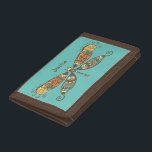 Boho Stil Dragonfly Art Teal Personlig<br><div class="desc">Wall för Snyggt personlig med mönstrad drakonst på tealbakgrunden (färg kan anpassas)</div>