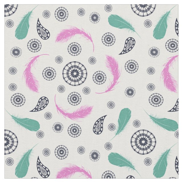 boho stil mönster tyg (Närbild)