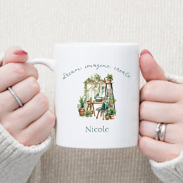 Boho Stil Motivational Quote Dream Imagine Skapar Kaffemugg