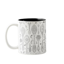 Boho-Stil Mugg - Svartvit prickssked