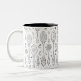 Boho-Stil Mugg - Svartvit prickssked