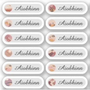 Boho Stil Name Stickers Klistermärken