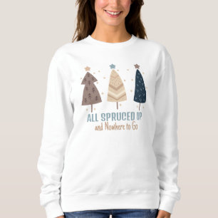 Boho-stil neutralfärgade julgranar t shirt
