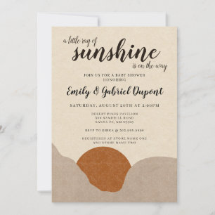 Boho Stil Ray of Sunshine Baby Shower-inbjudan Inbjudningar