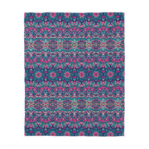 Boho Stil Rosa Fleece Blanket