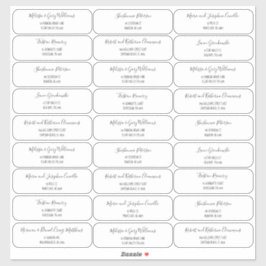 Boho Stil-skript Lettering Guest Adress Klistermärken