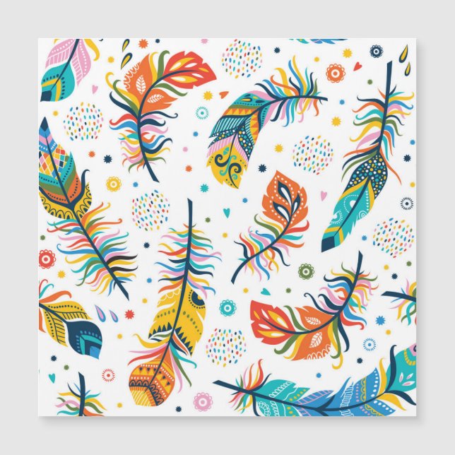 Boho stil, sömlös ludd mönster. (Framsida)