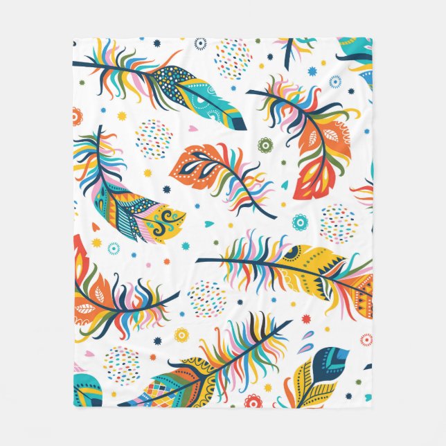 Boho stil, sömlös ludd mönster. fleecefilt (Framsidan)