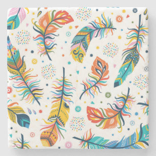 Boho stil, sömlös ludd mönster. stenunderlägg
