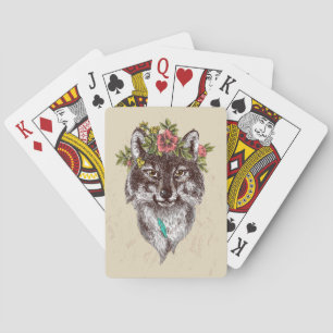 Boho Stil Varg Halo Porträtt Casinokort