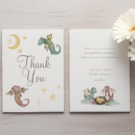 Boho Storybook Dragon Baby Shower - tack för ditt