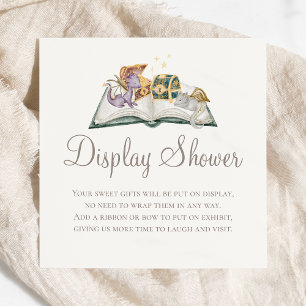 Boho Storybook Dragon Baby Shower Visning Shower Tilläggskort
