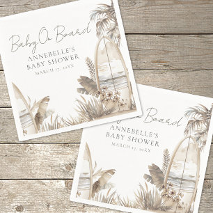 Boho Strand Baby Shower Pappersservett