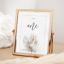 Boho Strand Bordnummer Poster