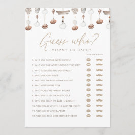 Boho Strand Gissa Vem Baby Shower Lek Inbjudningar