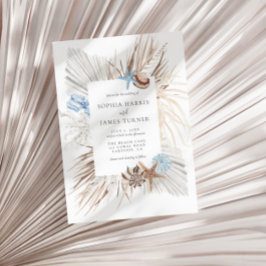 Boho Strandbröllop Inbjudningar