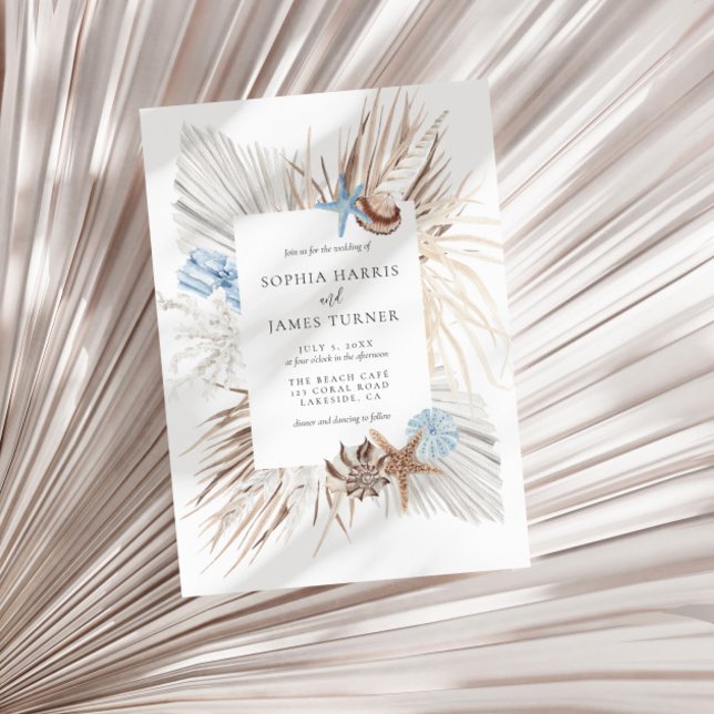 Boho Strandbröllop Inbjudningar (Skapare uppladdad)
