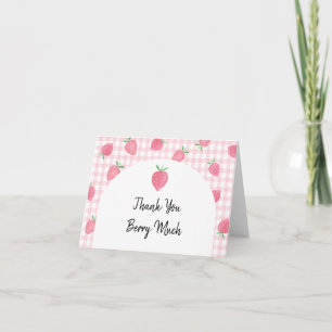 Boho Strawberry Berry Sweet Birthday Tack Kort