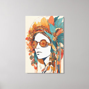 Boho Stretched-Kanvastryck Canvastryck