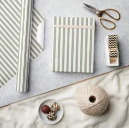 Boho Stripe Striped Neutral Minimalist Beige Sage Presentpapper
