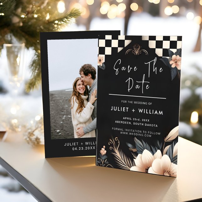 Boho Studio Kreativ Illustrated Bröllop Spara Datumet (Skapare uppladdad)