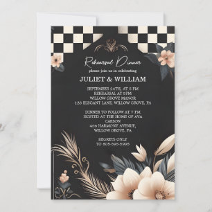 Boho Studio-Kreativet Illustrated Rehearsal Dinner Inbjudningar