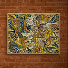 Boho Style Abstract Art Poster Perfect Poster